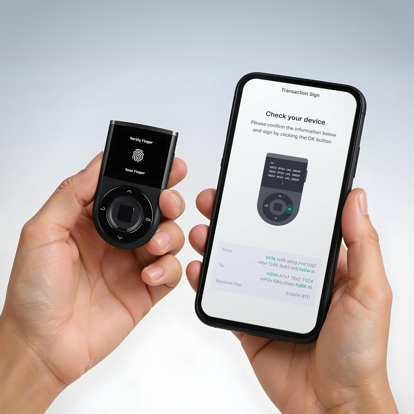 Hardware Wallet | Biometric Cold Storage, Bluetooth, Multi-Crypto