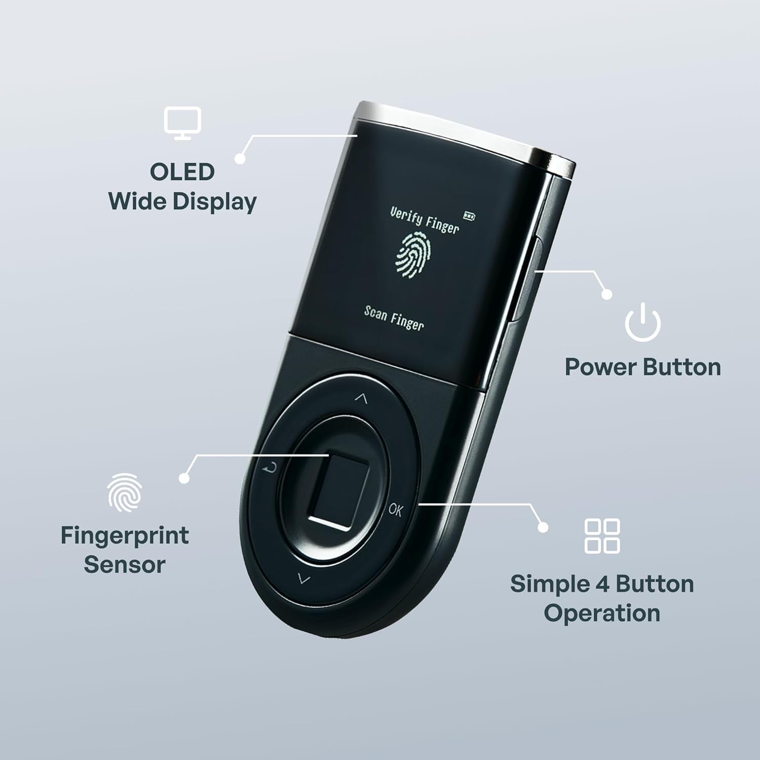 Hardware Wallet | Biometric Cold Storage, Bluetooth, Multi-Crypto