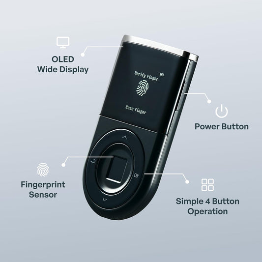 Hardware Wallet | Biometric Cold Storage, Bluetooth, Multi-Crypto