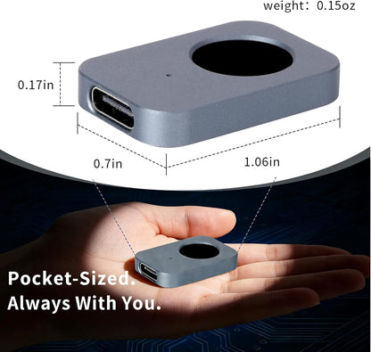 Windows Hello Fingerprint Reader for Windows 11 10, Offline Physical Security Vault for PC, USB Biometric Fingerprint Scanner, 360° Touch Secure Login & Data Encryption Device for Laptop Sliver